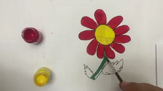 How to draw a cute flower / step by step Easy for kids Easy Drawing and Easy Colouring