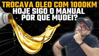 SEMPRE TROQUEI O OLEO DA MINHA MOTO COM 1000KM AGORA FAÇO O QUE O MANUAL PEDE POR QUE MUDEI?