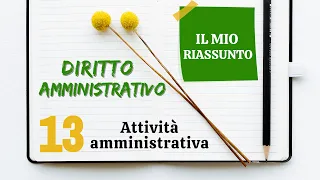 Diritto Amministrativo - Capitolo 13: attività amministrativa