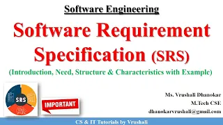 SE 17 : Software Requirement Specification (SRS) | Complete Explanation with Example