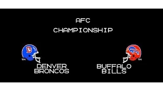 Tecmo Super Bowl - Broncos vs Bills - 1991 AFC Championship