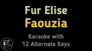 Faouzia - Fur Elise Karaoke Instrumental Lower Higher Male & Original Key