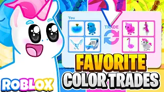 I Traded Random People Items of Their Favorite Color! Roblox Adopt Me Trading Challenge