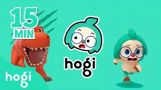 🦖 Hogi, Run! Dinosaur with Hogi｜Hogi Jingle Play｜15 min｜Hogi Hogi｜Kids Play｜Hogi Pinkfong