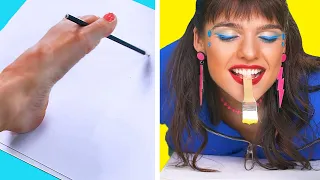 RETO DE DIBUJO || ¡Pinta en la escuela! ¡La mejor dibujando gana! Arte fácil por Kaboom!