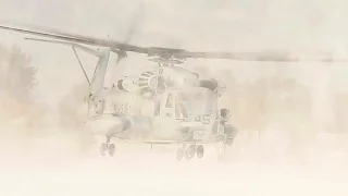 CH-53E Super Stallion Heavy Helicopter Takes Off In Norwegian Snow