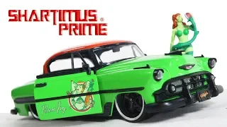 DC Bombshells Poison Ivy and 1953 Chevy Bel Air Metals Die Cast Model Car and Figure Review