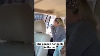 SHE POOPED HER PANTS IN THE CAR #shorts