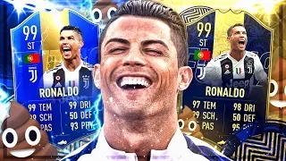 FIFA 19 : RONALDO 99 TOTS vs RONALDO 99 TOTY SQUAD BUILDER BATTLE !! 💩💩💩