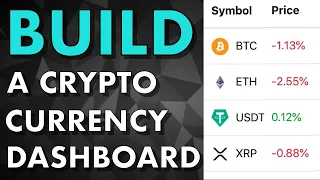 Full tutorial - Build a Crypto Currency Dashboard (Coinmarketcap clone)