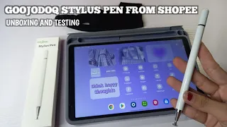 goojodoq stylus pen from shopee ✨️🌸 unboxing 🌻 ft with samsung tab a9 🌼✨️ #samsungtaba9