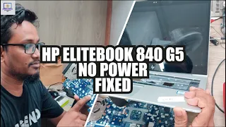 hp elitebook 840 g5 no power fixed | hp laptop not turning on | hp elitebook 840 g5  g6 | hp | [4k]