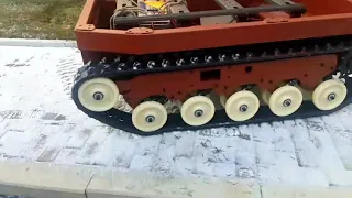 All Terrain Rubber Tracked Robotic Tank Base H3-400 with heavy loading .