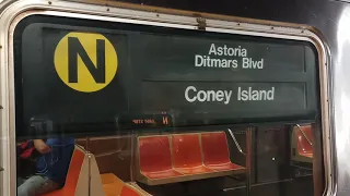 MTA train driver changing the rollsign Part 1