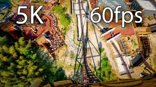 Toutatis front seat on-ride 5K POV @60FPS Parc Asterix