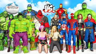 THE AVENGERS "DEFEAT" TEAM HULK Rescue Innocents - Epic Superheroes War