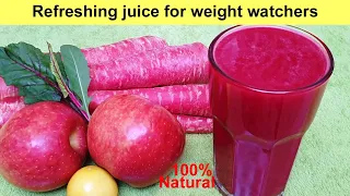 Immunity Booster - Carrot, Apple, Lemon, Ginger, Beets Juice For Glowing Skin And Better Eyesight