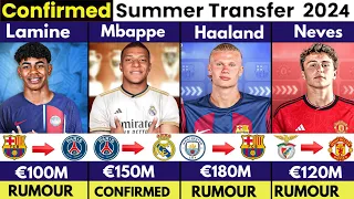 🚨 LATEST CONFIRMED & RUMOURS TRANSFER  SUMMER 2024, Haaland To Barcelona 🔥, Mbappe to Madrid ✅️, nev