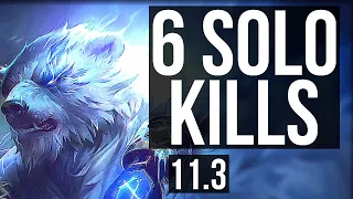 VOLIBEAR vs MORDEKAISER (TOP) | 6 solo kills, 400+ games | TR Diamond | v11.3