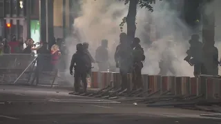 'Feds go home': Hundreds of protesters gather outside federal courthouse in downtown Portland