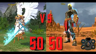 50 Archangel VS 50 Titan - Duel - Heroes of might and magic 5 Tribes of the east