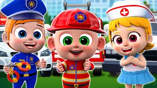 Police Car, Fire Truck, Ambulance Song + Police Officer Song and More Nursery Rhymes & Kids Song