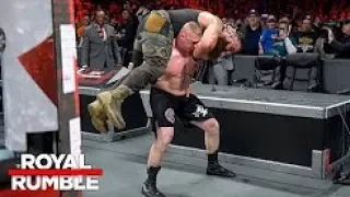 Brock Lesnar Vs Braun Strowman Vs Kane Triple Threat Match - Royal Rumble 28th January 2018 Highlig
