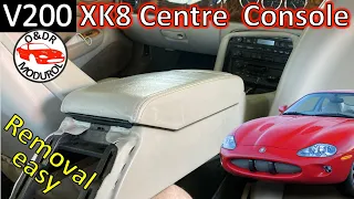 Jaguar XK8 Centre Console removal. J Gate Cigar lighter radio aircon HVAC back lights V200 XKR  X100