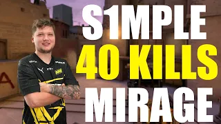 S1mple 40 KILLS 1.48 K/D MIRAGE FACEIT DEMO