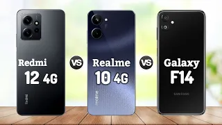 Redmi Note 12 4g vs Realme 10 4g vs Samsung Galaxy F14 5g || Price | Review