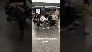 Sleeping on strangers prank #funny #viral #experiment #foryou #fypシ #love #comedy #socialexperiment