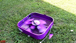 New Purple Lasko Box Fan Destruction