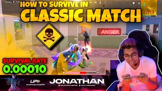 HOW TO SURVIVE IN CLASSIC MATCH | DIFFICULTY LEVEL😳 | JONATHAN | CAMPERS | RUSH GAMEPLAY | MN squad