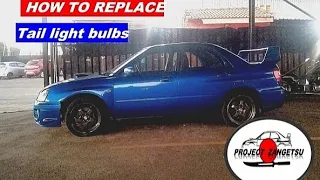 How to install tail light bulbs on a SUBARU Impreza WRX | Project Zangetsu #subaruimprezawrx