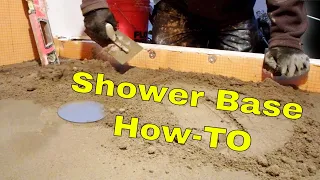 How to install Mud in a shower floor. Mortar bed