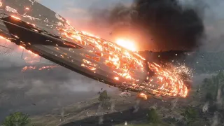 Battlefield 1 cinematic zeppelin crash