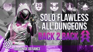 Solo flawless all dungeons back-to-back on Hunter | Season of Defiance