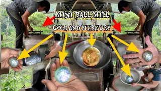 PAGRECOVER NG GINTO GAMIT ANG MALIIT NA BALL MILL//FINE GOLD RECOVERY USING MINI BALL MILL//Gold Ore