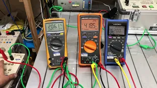 デジタルマルチメータ　AUTOレンジを比較(FLUKE-KEYSIGHT-HIOKI)