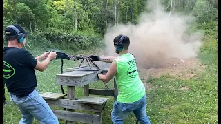 200-round test fire of a Russian SG-43 Goryunov belt-fed machine gun (7.62x54R)