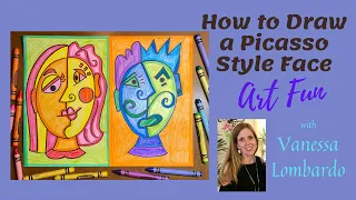How to Draw a Picasso Style Face- Art Fun with Vanessa Lombardo