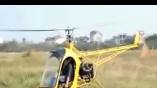 Homemade helicopter using a VolksWagen engine -  Failure Episode #1