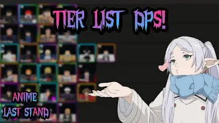 TIER LIST DPS ANIME LAST STAND! NEW CODES!  | TioSussurro |