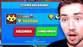 1 VS 1  gegen SNIPER mit 100.000 TROPHÄEN! 🏆