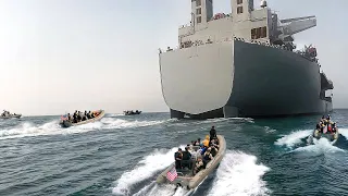 Scary Way US Forces Capture Gigantic Illegal Ships in Middle of Ocean