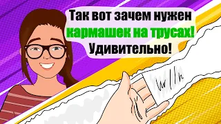 Так вот зачем нужен КАРМАШЕК НА ТРУСАХ! Удивительно! (анимация)