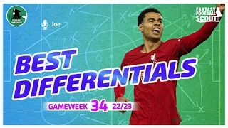 FPL DGW 34 BEST DIFFERENTIALS  | Fantasy Premier League Tips 22/23
