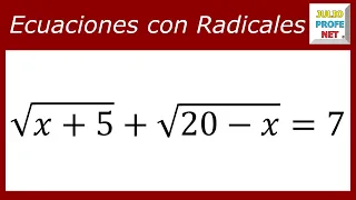 ECUACIONES CON RADICALES - Ejercicio 6