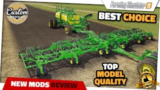 FS19 | John Deere 1870 Air Hoe Drill, John Deere C850 Air Cart (by Custom Modding) - review