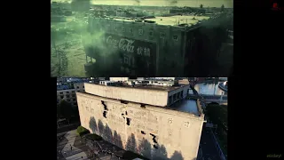 1937 vs 2020《八佰》四行仓库 电影与现实 航拍对比 1，“The Eight Hundred” Ending，Compare to Sihang Warehouse in Reality